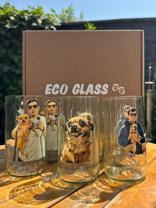 Pack 6 Vasos con frases personalizadas - EcoGlass